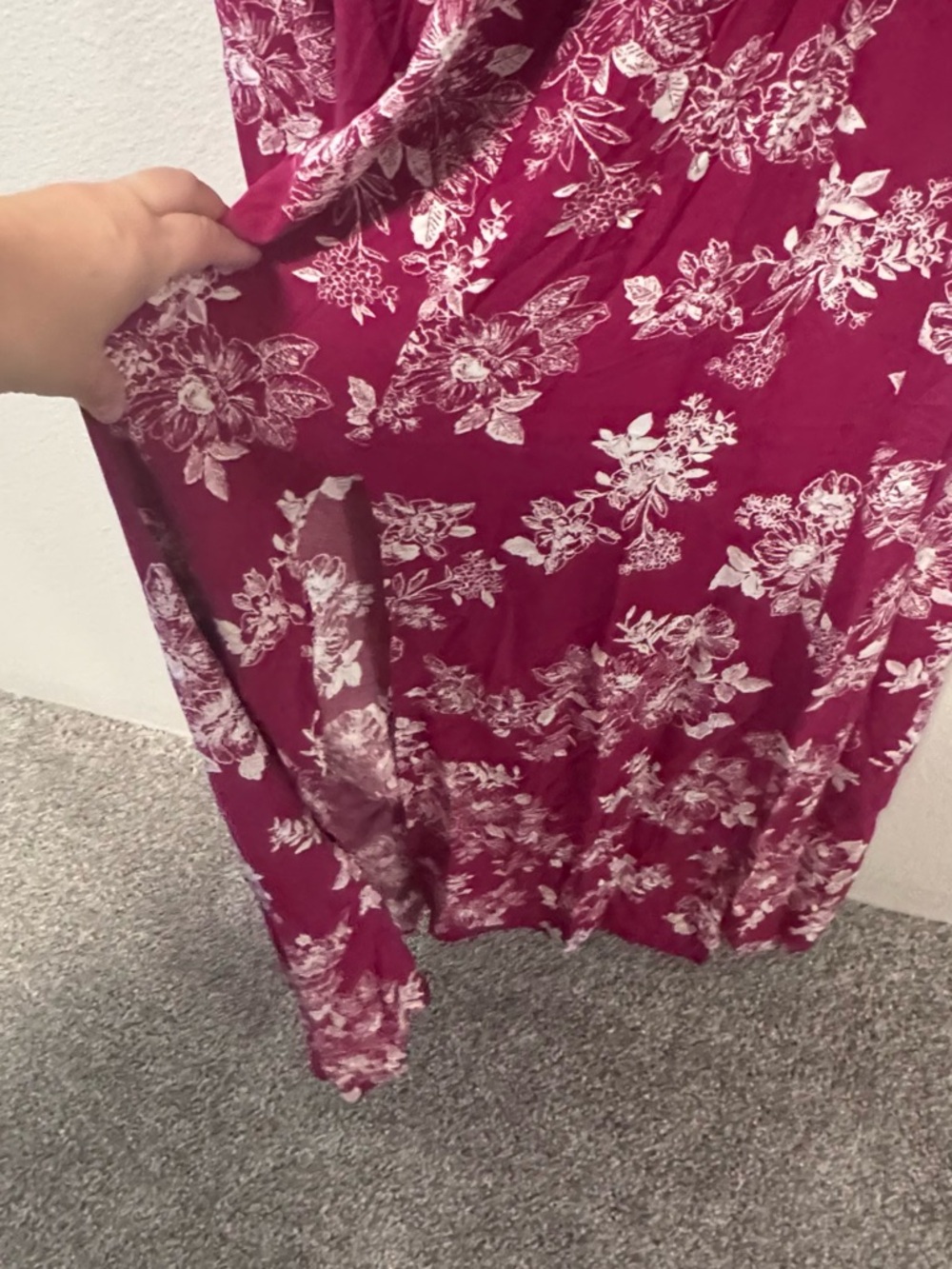 EUC torrid Berry Floral Challis Slit Maxi Dress - Size 3 - Picture 10 of 12